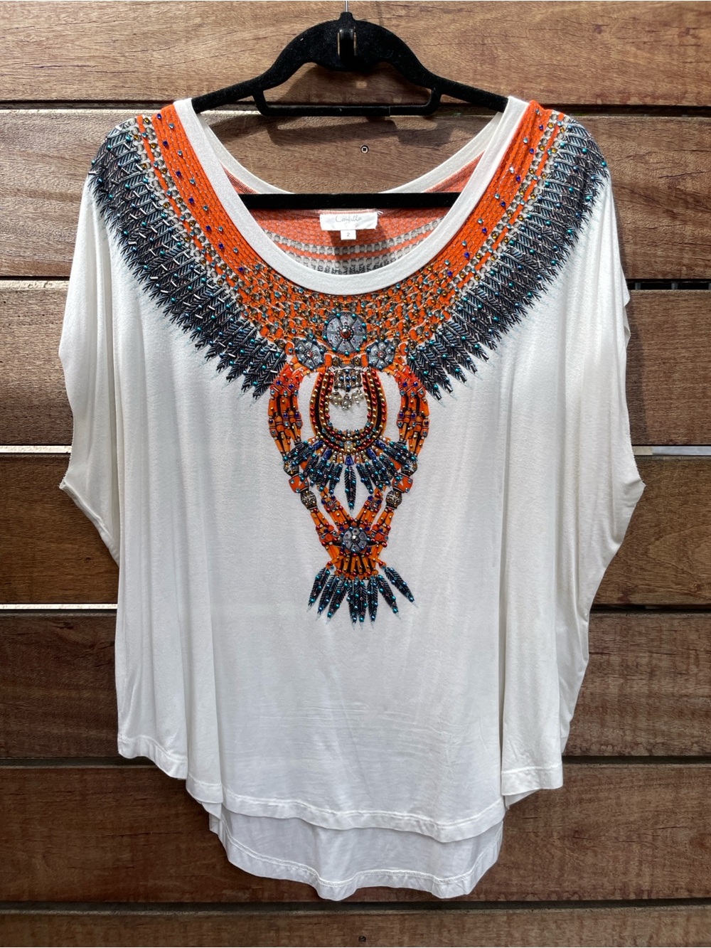 Camilla Franks Wide Neck Tee Shirt, Size 2, NWOT
